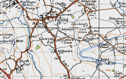 Old map of Causeway End in 1946