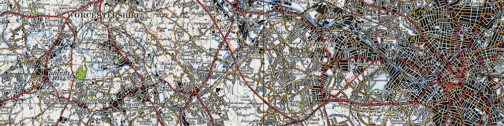 Old map of Causeway Green in 1946