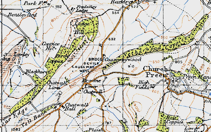 Old map of Causewaywood in 1947