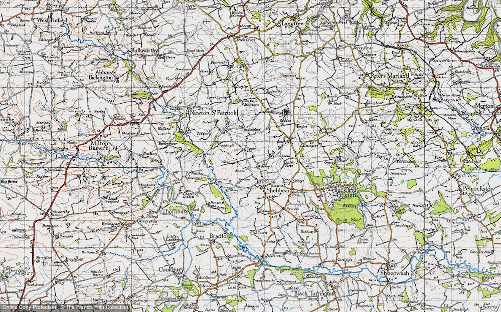 Old Map of Caute, 1946 in 1946