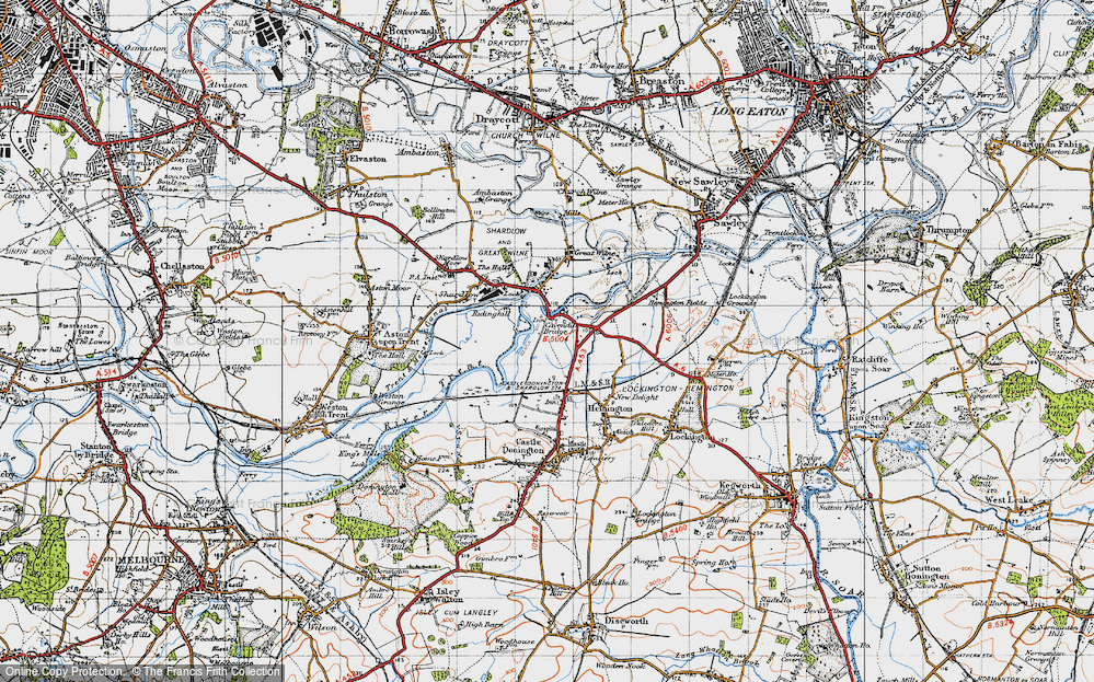 Old Map of Cavendish Bridge, 1946 in 1946