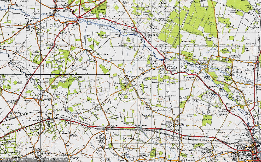 Old Map of Cavenham, 1946 in 1946