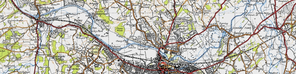 Old map of Appletree Eyot in 1947