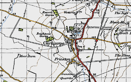 Old map of Beighton's Gorse in 1946