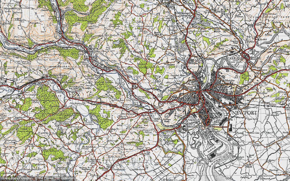 Old Map of Cefn, 1947 in 1947