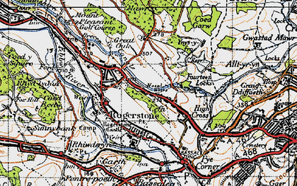 Old map of Cefn in 1947