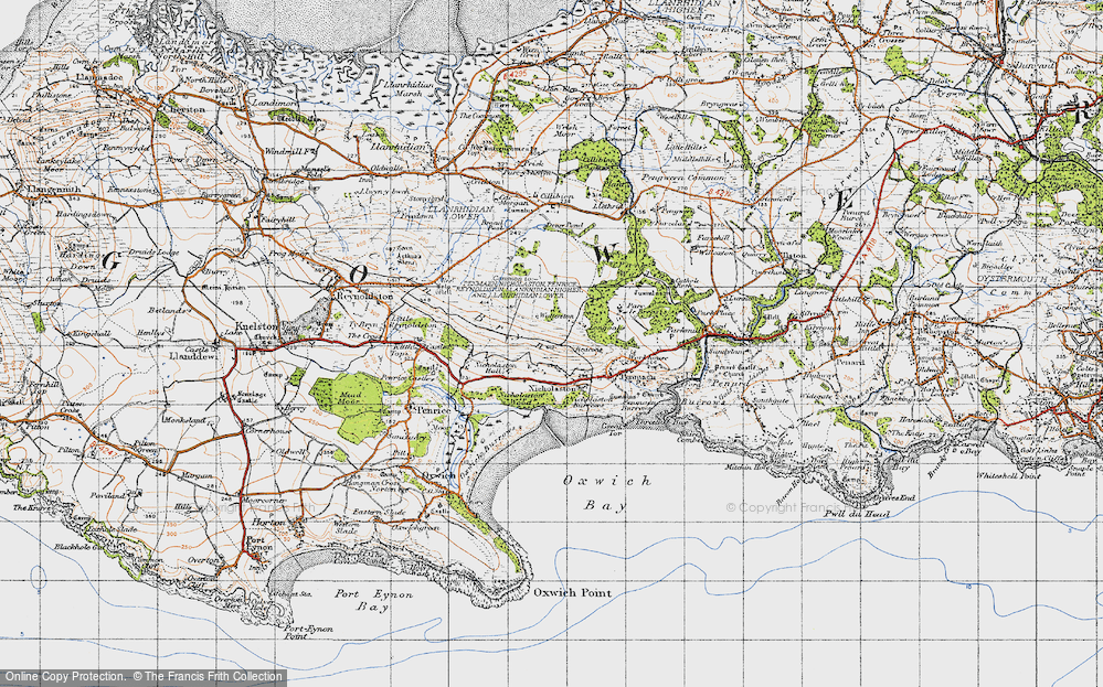 Old Map of Historic Map covering Perriswood in 1947