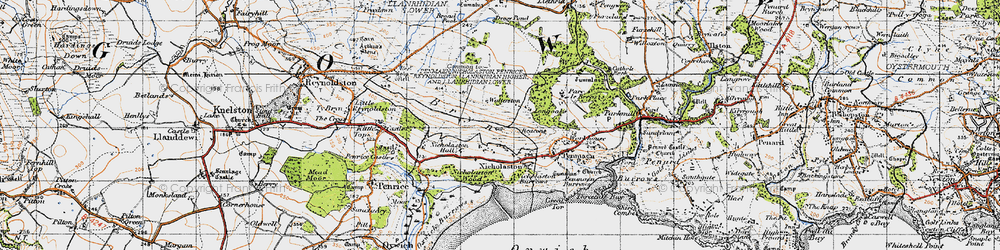 Old map of Perriswood in 1947