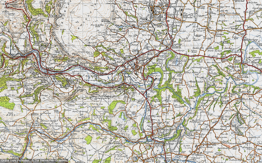 Old Map of Cefn-bychan, 1947 in 1947