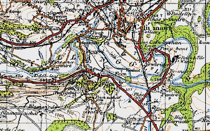 Old map of Cefn-bychan in 1947