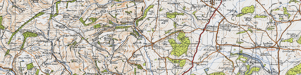 Old map of Cefn Einion in 1947