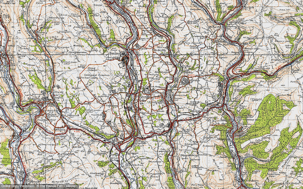 Old Map of Cefn Fforest, 1947 in 1947