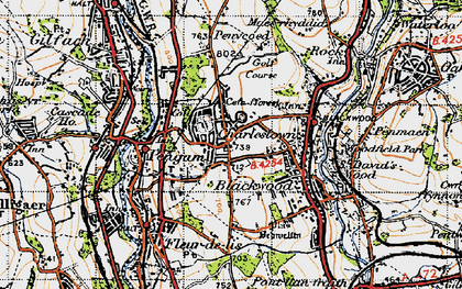 Old map of Cefn Fforest in 1947
