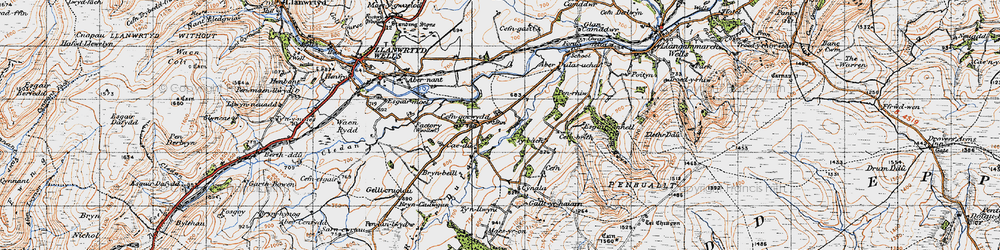 Old map of Aber-Dulas-uchaf in 1947
