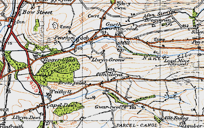 Old map of Cefn Llwyd in 1947