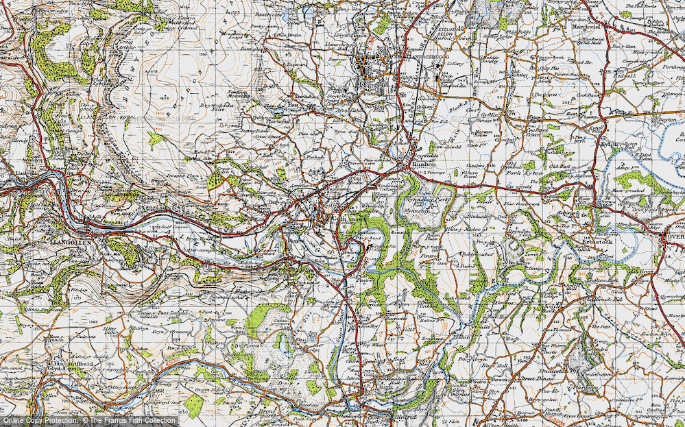 Old Map of Cefn-mawr, 1947 in 1947