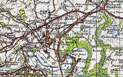 Old map of Cefn-mawr in 1947