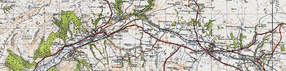 Old map of Cefn Rhigos in 1947