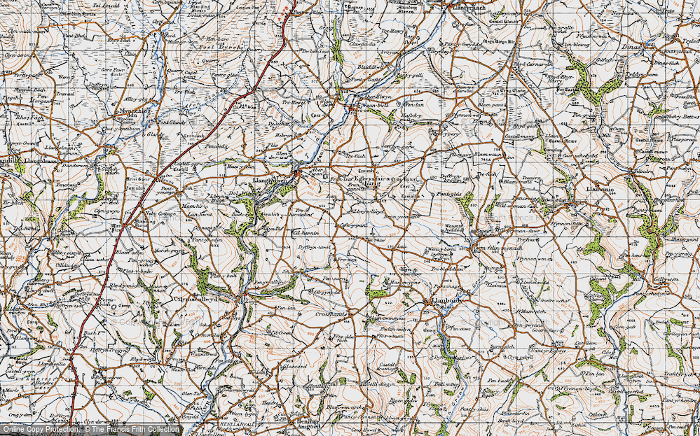 Old Map of Cefn-y-pant, 1946 in 1946