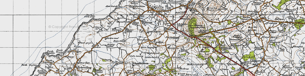 Old map of Bronheulog in 1947
