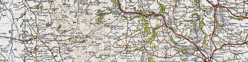Old map of Celyn-Mali in 1947
