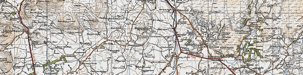 Old map of Bryn-brych in 1947