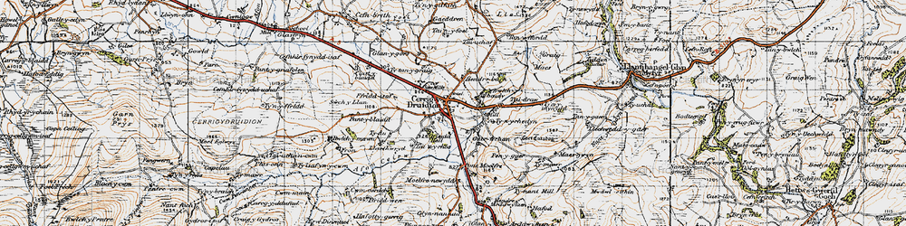 Old map of Nant y Felin in 1947