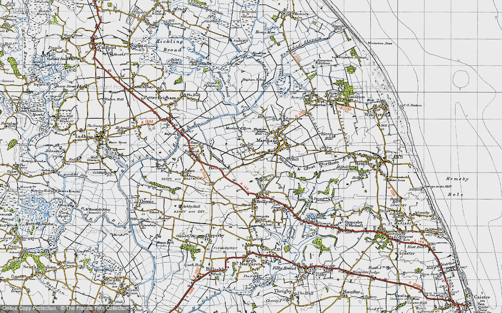Old Map of Cess, 1945 in 1945