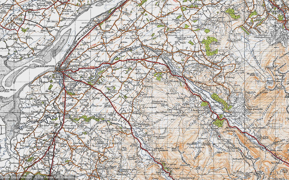 Old Map of Ceunant, 1947 in 1947