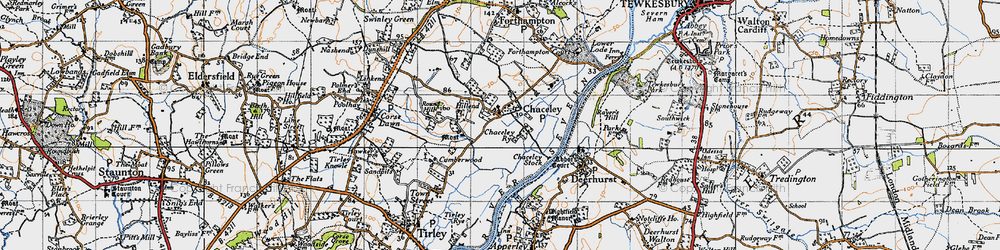Old map of Chaceley in 1947