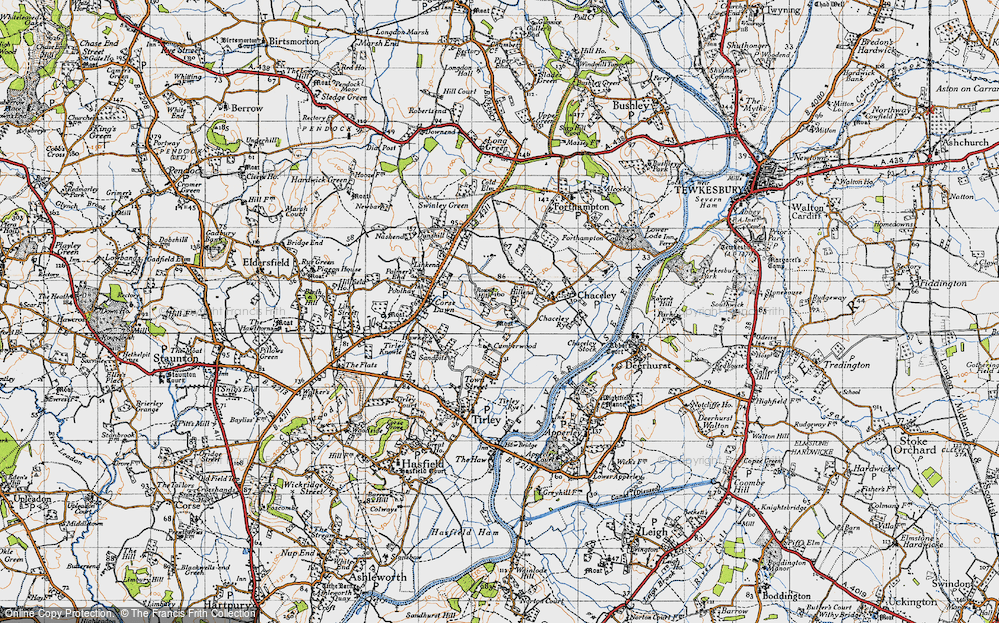 Old Map of Chaceley Hole, 1947 in 1947