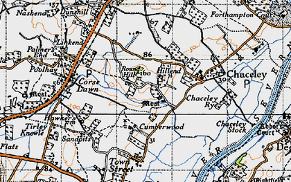 Old map of Chaceley Hole in 1947