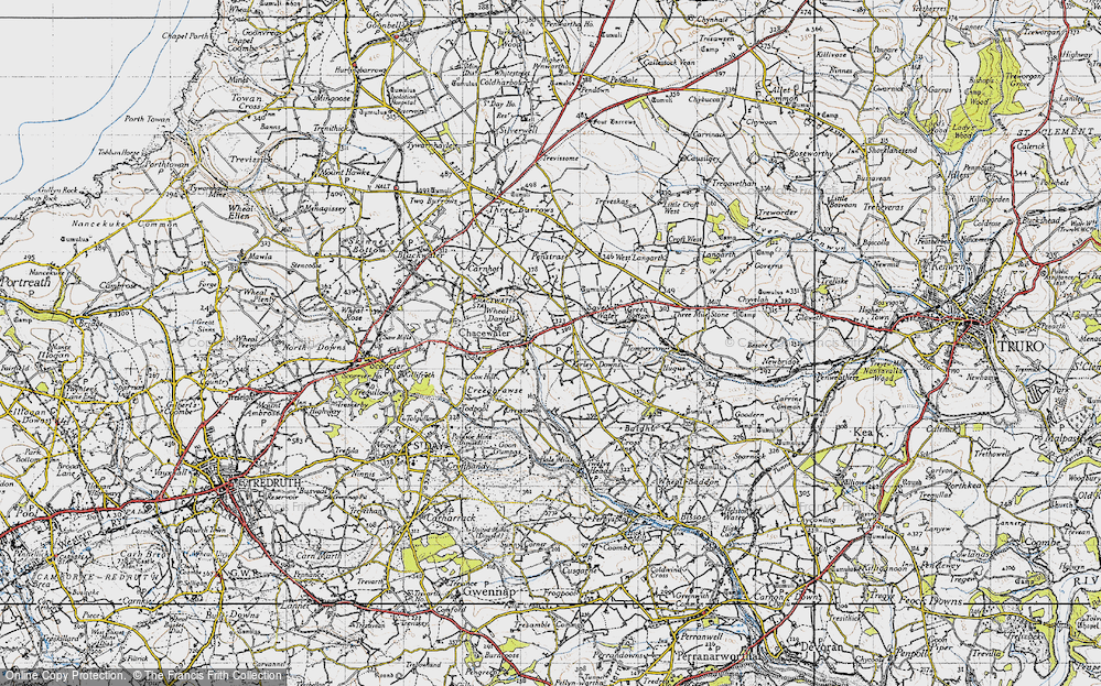 Old Map of Chacewater, 1946 in 1946
