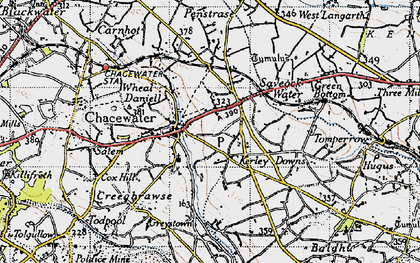 Old map of Chacewater in 1946