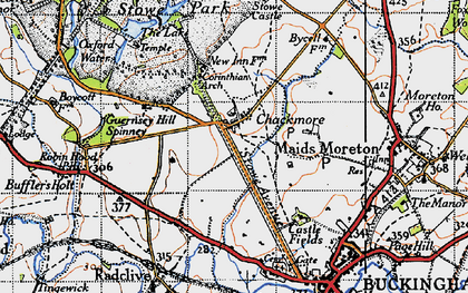 Old map of Chackmore in 1946