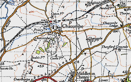 Old map of Chacombe in 1946