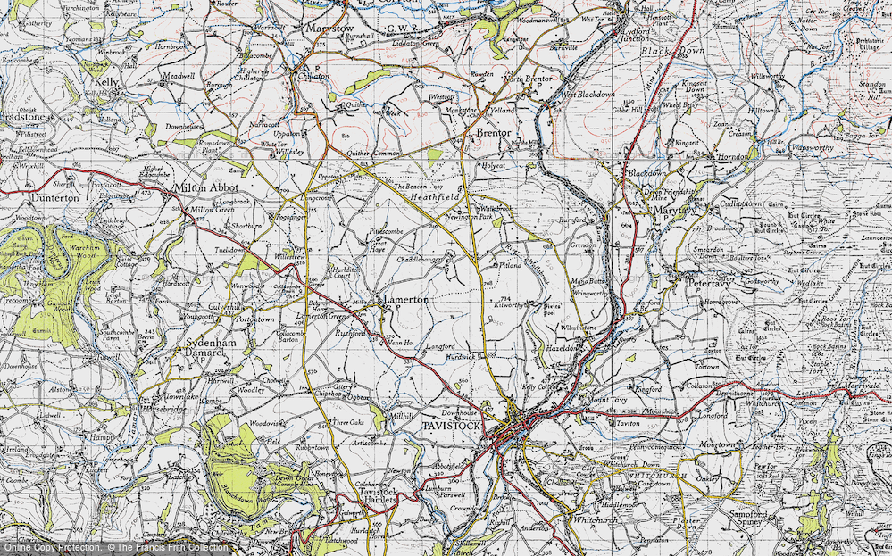 Old Map of Chaddlehanger, 1946 in 1946