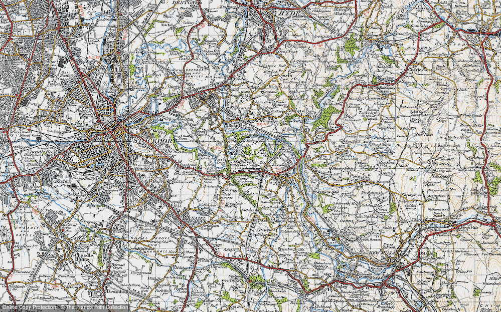 Old Map of Chadkirk, 1947 in 1947