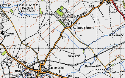 Old map of Chadshunt in 1946