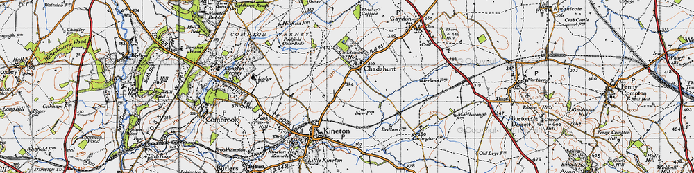 Old map of Chadshunt in 1946