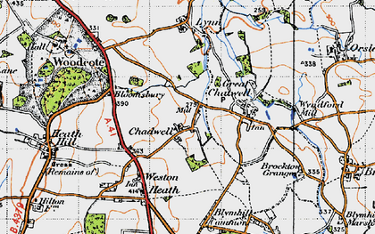 Old map of Chadwell in 1946