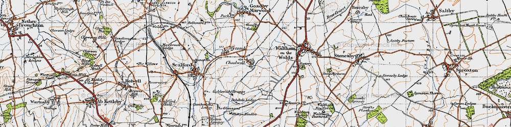 Old map of Chadwell in 1946