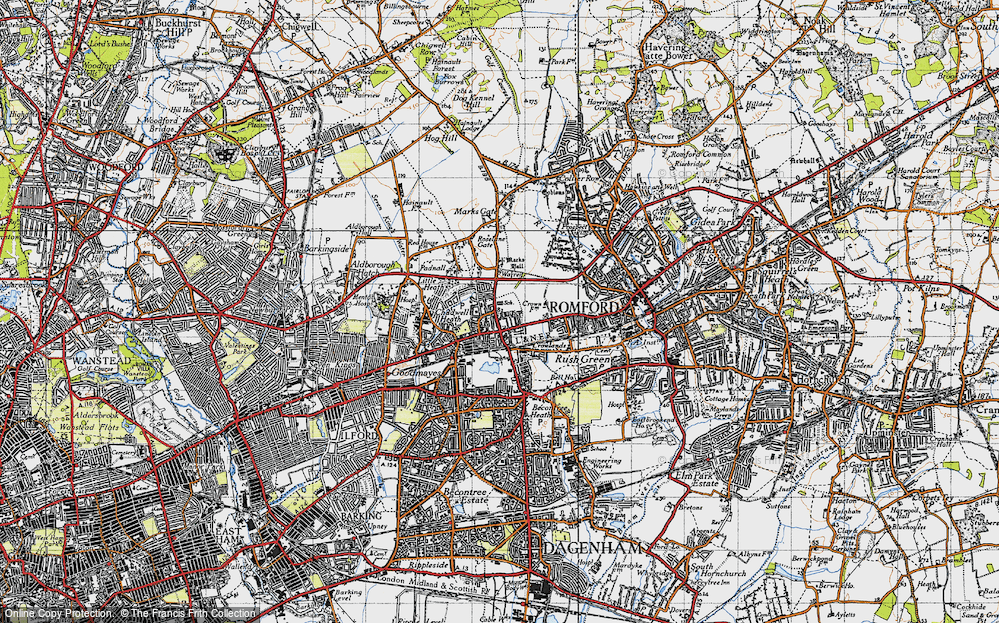 Old Map of Chadwell Heath, 1946 in 1946