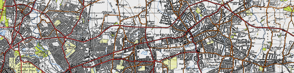 Old map of Chadwell Heath in 1946