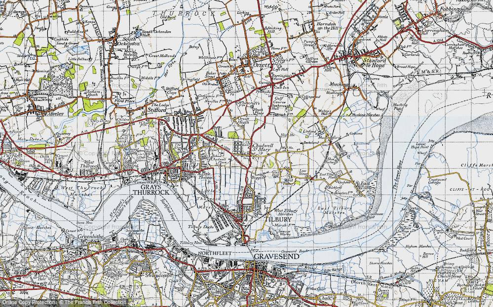 Old Map of Chadwell St Mary, 1946 in 1946