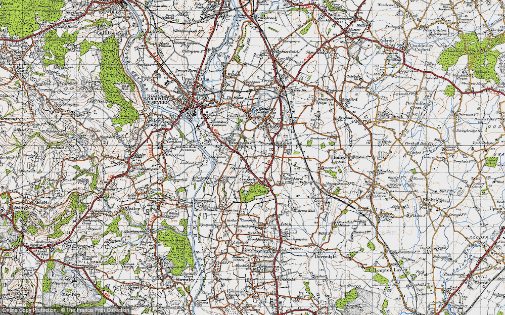 Old Map of Chadwick, 1947 in 1947