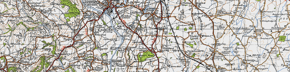 Old map of Chadwick in 1947