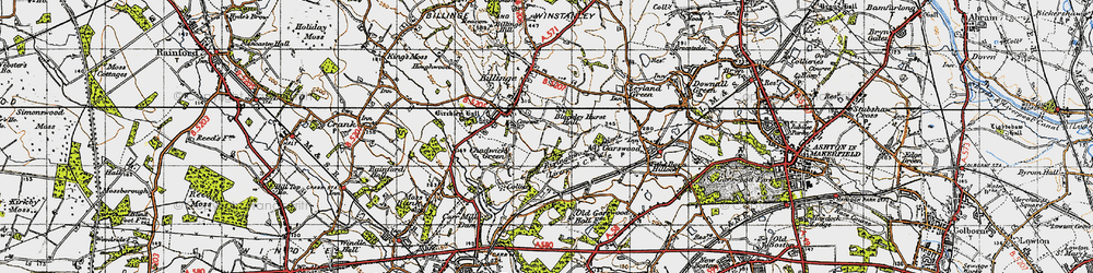 Old map of Blackley Hurst Hall in 1947