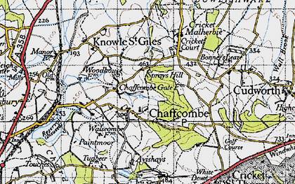 Old map of Chaffcombe in 1945