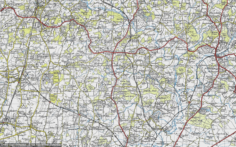 Old Map of Historic Map covering Ades in 1940